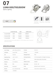 Đèn Sân Thể Thao Hình Tròn Luna ZSG-LUNA 300W đến 800W | Zalaa/Soga Smart Lighting