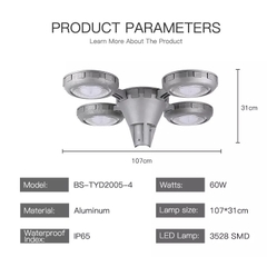 Đèn Đường Công Viên Năng Lượng Mặt Trời ZG-TYD2005-4 35W ZALAA Cho cột cao 3-5m