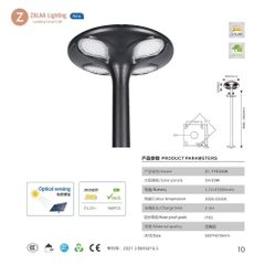 Đèn Sân Vườn Hiện Đại Năng Lượng Mặt Trời ZG-TYD2806 30W ZALAA Cho cột cao 3-5m