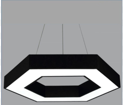 Đèn Thả Trần Văn Phòng hình lục giác rỗng giữa ánh sáng viền, chiều dài cạnh 600mm, 98W