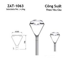 Đầu Cột Đèn Chiếu Sáng Công Viên, Khu Đô Thị Mới  ZAT-1063 30-60W H3-6M ZALAA