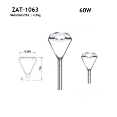 Đầu Cột Đèn Chiếu Sáng Công Viên, Khu Đô Thị Mới  ZAT-1063 30-60W H3-6M ZALAA