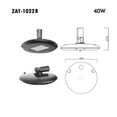 Đầu Cột Đèn Đường Khu Đô Thị Mới, Công Viên ZAT-1022B LED 30W-150W, hợp cột 3m-6m