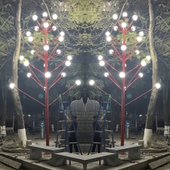 Đèn Trang Trí Cây Thông Lắp Tay Cầu D200 Cao 5m D141/76