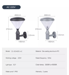 Đèn Tường Trang Trí Sân Vườn Năng Lượng Mặt Trời ZG-BD4005 Kim Cương ZALAA Garden Lights