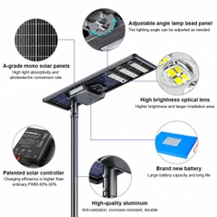 Đèn Đường Năng Lượng Mặt Trời Liền Thể Chuyên Dụng ZALAA ZL-FY (50W - 120W) Tích Hợp MPPT Kép