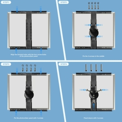 Giá Đỡ Tấm Pin Mặt Trời 76mm Có Thể Điều Chỉnh/Adjustable 76mm Solar Panel Mount Bracket | ZALAA OEM Theo Yêu Cầu