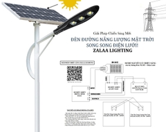 Đèn LED Năng Lượng Mặt Trời kết hợp Điện Lưới AC220V cấp cho Dự Án Chiếu Sáng