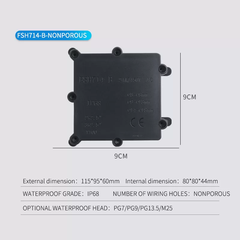 Hộp Nối Điện Chống Nước 2 3 4 5 6 Ngả Deenlai FSH714-B Chống Nước, Ngoài Trời IP68 - Linh kiện đèn led Zalaa