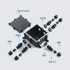Hộp Nối Điện Chống Nước 2 3 4 5 6 Ngả Deenlai FSH714-B Chống Nước, Ngoài Trời IP68 - Linh kiện đèn led Zalaa