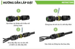 Đầu Nối Điện Cút Điện 2 Đầu E-Weichat M20-3P Chia 2 3 4 PIN Chống nước, Ngoài trời IP68 - Linh kiện đèn led Zalaa