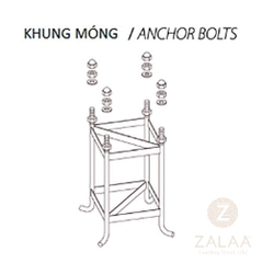 Khung Móng M16x240x240x550 ZALAA Cho Cột Đèn LED