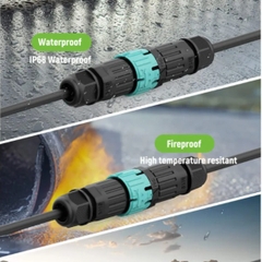 Đầu Nối Điện Chữ 2 Đầu Âm/Dương EW-M28MF Chống nước, Ngoài trời IP68 - Linh kiện đèn led Zalaa