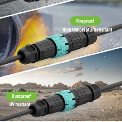 Đầu Nối Điện Chữ 2 Đầu Âm/Dương EW-M28MF Chống nước, Ngoài trời IP68 - Linh kiện đèn led Zalaa