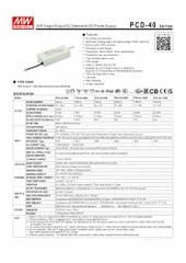 Nguồn Meanwell PCD-40 - LED Driver sử dụng cho Đèn chiếu sáng trong nhà