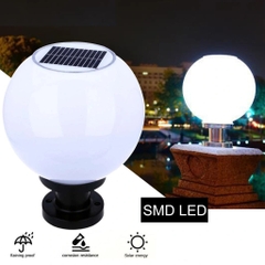 Đèn Trụ Cổng Quả Cầu Năng Lượng Mặt Trời gắn Đầu Trụ Cột - Hàng Rào Sân Vườn
