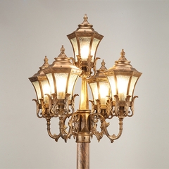 Đầu Đèn Trang Trí Công Viên Kiểu dáng Cổ Điển chiếu sáng cảnh quan ngoài trời