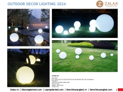 Đèn LED Trang trí Sân vườn hình Ông Trăng tròn Zalaa cho các Dự án chiếu sáng mới