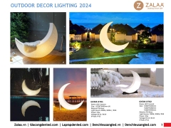 Đèn LED Trang trí cảnh quan hình Ông Trăng bán nguyệt khuyết Zalaa cho các Dự án chiếu sáng mới