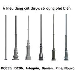 Trụ Cột Đèn Sân Vườn 4 Bóng Cao từ 2m-5m ZALAA | TỔNG HỢP