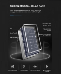 Cột Đèn Tấm Pin Năng Lượng Mặt Trời Thẳng Đứng Vertical Solar Light ZSR-05 30W H4,4M+2M