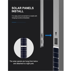 Cột Đèn Tấm Pin Năng Lượng Mặt Trời Thẳng Đứng Vertical Solar Light ZSR-05 30W H4,4M+2M