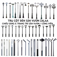 Trụ Cột Đèn Sân Vườn 4 Bóng Cao từ 2m-5m ZALAA | TỔNG HỢP