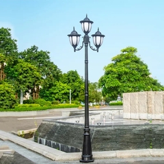 Cột Đèn Trang Trí Sân Chùa, Nhà Thờ, Đền, 3 Bóng cho Trụ cao từ 2m-5m ZALAA