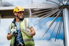 Trụ Cột Đèn Inox Cao 2.5M Sử dụng Treo Bông Hoa Bồ Công Anh Dandelion Ngoài Trời