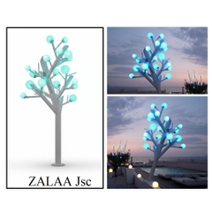 Trụ Đèn Cảnh Quan Trang Trí Chiếu Sáng Nghệ Thuật Với Quả Cầu ZALAA LED Art Lights | ZCV-ART 004