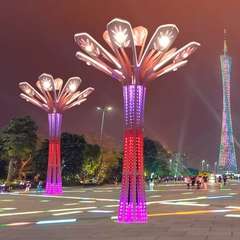 Trụ Đèn Trang Trí Rgb ZALAA Chiếu Sáng Cho Dự Án Công Viên Ánh Sáng Kiểu Hoa Ly - LED Tree Lights