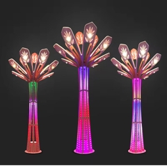 Trụ Đèn Trang Trí Rgb ZALAA Chiếu Sáng Cho Dự Án Công Viên Ánh Sáng Kiểu Hoa Ly - LED Tree Lights
