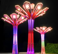 Trụ Đèn Trang Trí Rgb ZALAA Chiếu Sáng Cho Dự Án Công Viên Ánh Sáng Kiểu Hoa Ly - LED Tree Lights