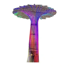 Trụ Đèn ZALAA Mô Hình 3D Tree Motif light Khổng Lồ, DMX 512, RGB đổi màu chiếu sáng công viên, khu trung tâm đô thị