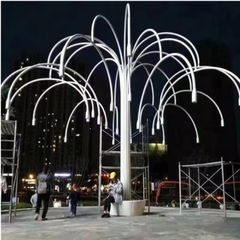 Trùm Cột Đèn ZALAA Kiểu Dáng Cây nhiều cành Đẹp Lạ Giải Pháp Chiếu Sáng Nghệ Thuật cho sân vườn Khu đô thị, Công Viên