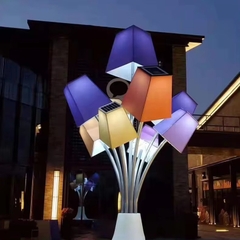 Trùm Nhiều Cột Đèn ZALAA Đẹp Lạ Giải Pháp Chiếu Sáng Nghệ Thuật cho sân vườn Khu đô thị, Công Viên