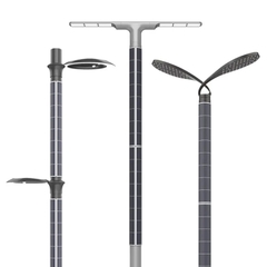 Cột Đèn Có Tấm Pin Năng Lượng Mặt Trời Dọc Thân Vertical Solar Light ZSR-07 20W H3,5M