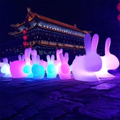 Vườn Ánh Sáng mùa thu với đèn led trang trí hình Con Thỏ và hình Trăng Sao phát sáng Zalaa cho các Dự án chiếu sáng mới