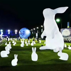 Vườn Ánh Sáng mùa thu với đèn led trang trí hình Con Thỏ và hình Trăng Sao phát sáng Zalaa cho các Dự án chiếu sáng mới