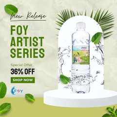 Gia công nước khoáng ion kiềm đóng chai FOY Artist 520ml