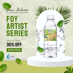Gia công nước khoáng ion kiềm đóng chai FOY Artist 350ml