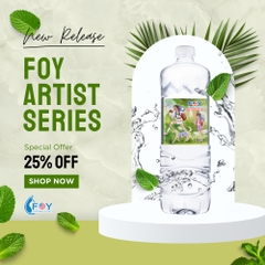 Gia công nước khoáng ion kiềm đóng chai FOY Artist 1.5L