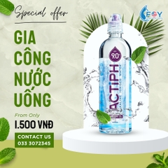 Gia công nước ion kiềm đóng chai 1L