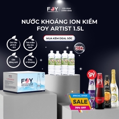 Nước khoáng ion kiềm 1.5L FOY Artist (Thùng 12 chai)