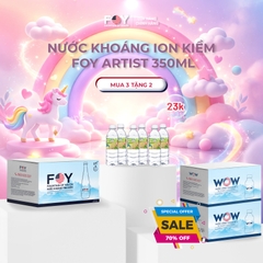 COMBO 3 thùng - Nước khoáng ion kiềm chai 350ml FOY Artist
