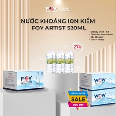 Nước Khoáng ION Kiềm 520ml FOY (Thùng 24 Chai)