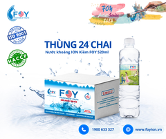 COMBO 3 TẶNG 2 - Nước khoáng ion kiềm chai 520ml FOY Artist tặng 2 phần quà