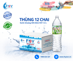 Nước khoáng ion kiềm 1.5L FOY Artist (Thùng 12 chai)