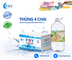 COMBO 3 TẶNG 2 - Nước khoáng ion kiềm chai 5L FOY Artist tặng 2 phần quà