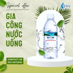 Gia công nước tinh khiết đóng chai 350ml